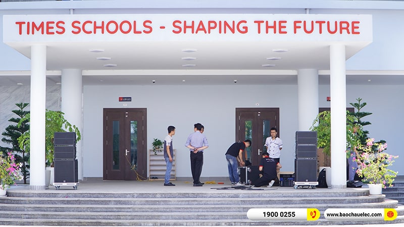 Lắp đặt dàn Line Array trị giá hơn 80 triệu cho Trường TH Times School tại Hà Nội