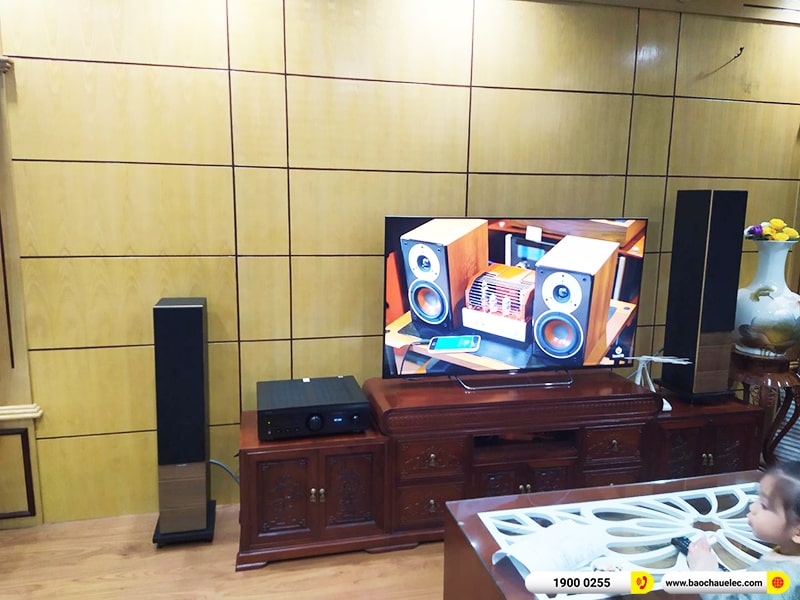 Lắp đặt d&agrave;n nghe nhạc trị gi&aacute; hơn 80 triệu cho anh Dũng tại H&agrave; Nội