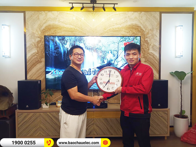 Lắp đặt dàn karaoke trị giá hơn 65 triệu cho gia đình anh Dũng ở Hà Nội