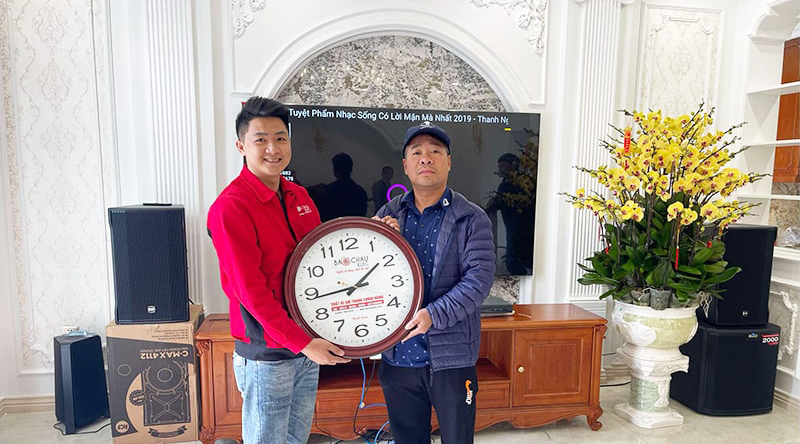 Lắp đặt d&agrave;n karaoke trị gi&aacute; hơn 160 triệu cho anh Hải tại Hải Dương