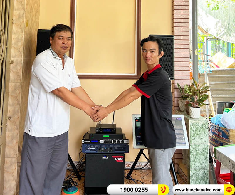 Lắp đặt d&agrave;n karaoke trị gi&aacute; gần 85 triệu đồng cho anh L&acirc;m ở TPHCM