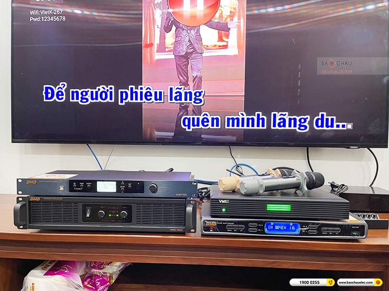 Lắp đặt d&agrave;n karaoke trị gi&aacute; hơn 80 triệu cho anh Quang Anh tại H&agrave; Nội