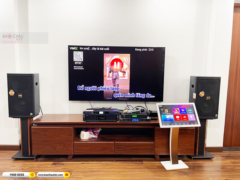 Lắp đặt d&agrave;n karaoke trị gi&aacute; hơn 80 triệu cho anh Quang Anh tại H&agrave; Nội