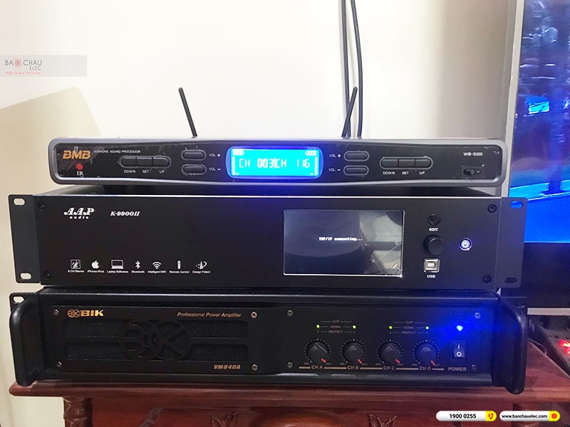 Lắp đặt d&agrave;n karaoke trị gi&aacute; khoảng 120 triệu cho anh Quyền tại Hải Ph&ograve;ng