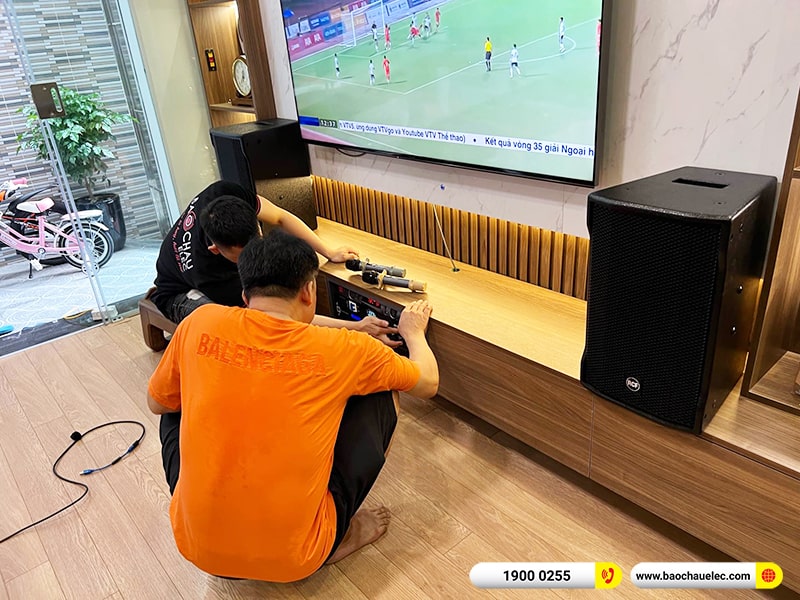 Lắp đặt dàn karaoke trị giá khoảng 115 triệu cho anh Tính tại Hà Nội