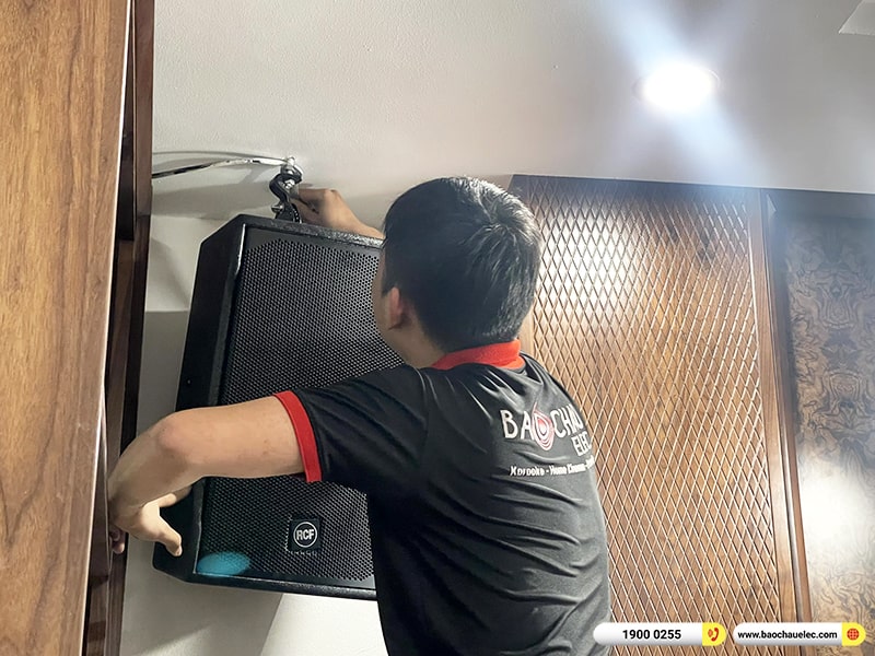 Lắp đặt d&agrave;n karaoke RCF 120tr cho anh &Yacute; tại H&agrave; Nội