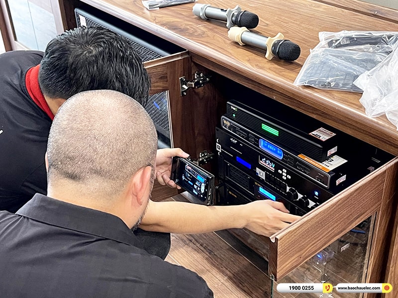 Lắp đặt d&agrave;n karaoke RCF 120tr cho anh &Yacute; tại H&agrave; Nội