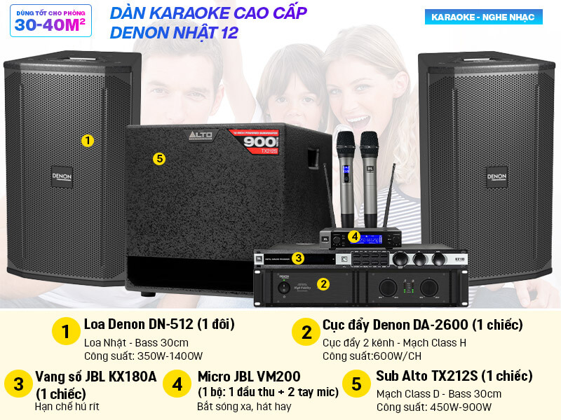 Dàn karaoke cao cấp Denon Nhật 12