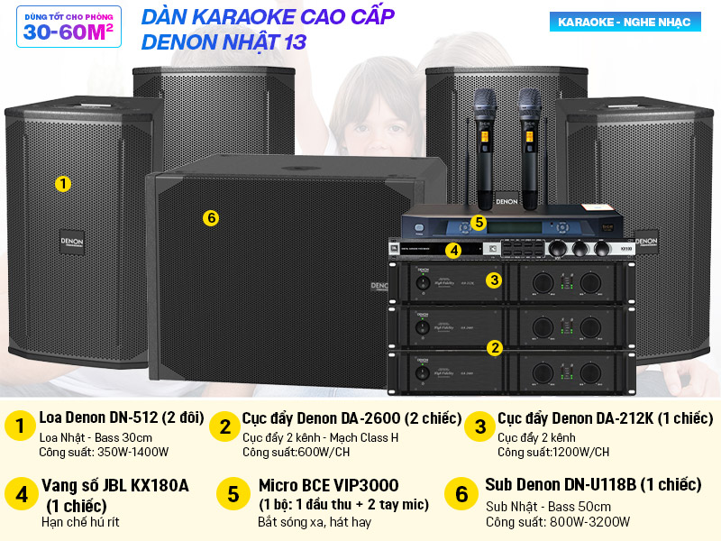 Dàn karaoke cao cấp Denon Nhật 13 