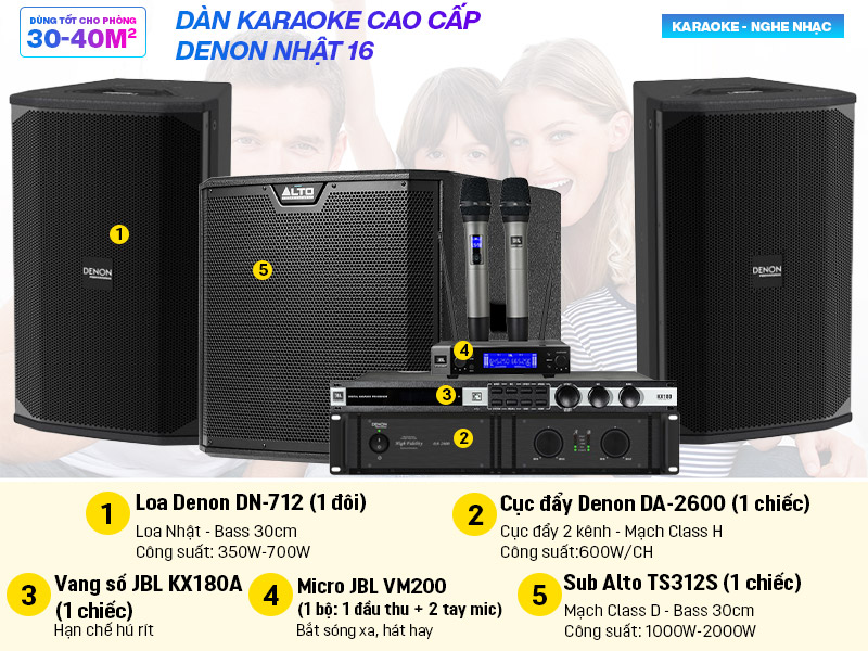 Dàn karaoke cao cấp Denon Nhật 16