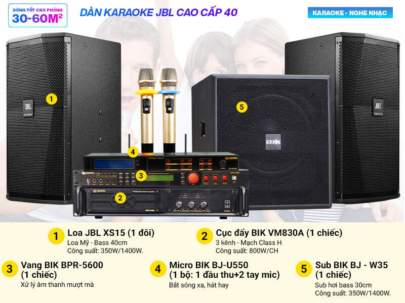 Dàn karaoke cao cấp JBL 40