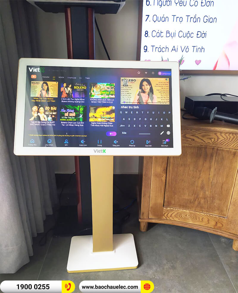 Lắp đặt d&agrave;n karaoke trị gi&aacute; gần 100 triệu cho chị Dương ở H&agrave; Nội