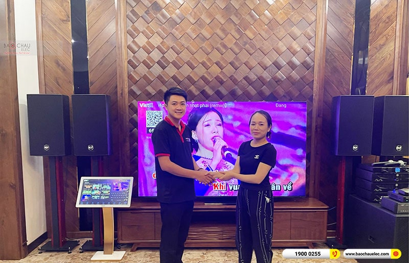 Lắp đặt dàn karaoke trị giá khoảng 360 triệu cho chị Hoa tại Thái Bình