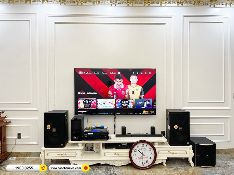 Lắp đặt d&agrave;n karaoke trị gi&aacute; gần 60 triệu cho ch&uacute; Tuấn tại Hải Ph&ograve;ng