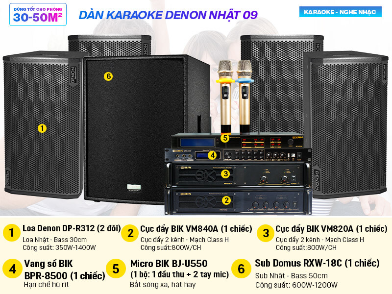 D&agrave;n karaoke Denon Nhật 09