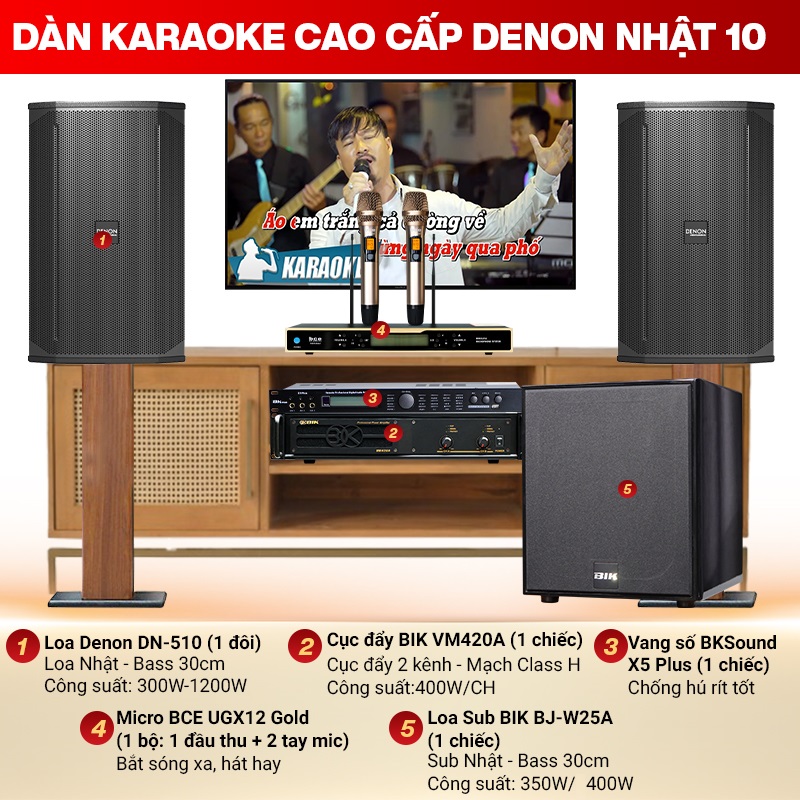 Dàn karaoke cao cấp Denon Nhật 10 