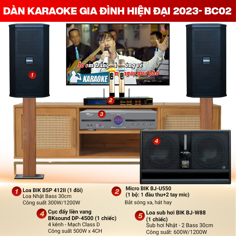 Dàn karaoke gia đình hiện đại 2023-BC02