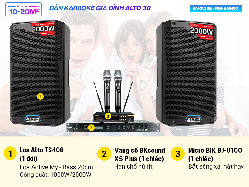 Dàn karaoke gia đình Alto 30 