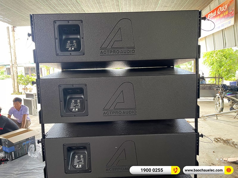Lắp đặt d&agrave;n Line Array Actpro trị gi&aacute; hơn 180 triệu cho anh Thảo tại Nghệ An