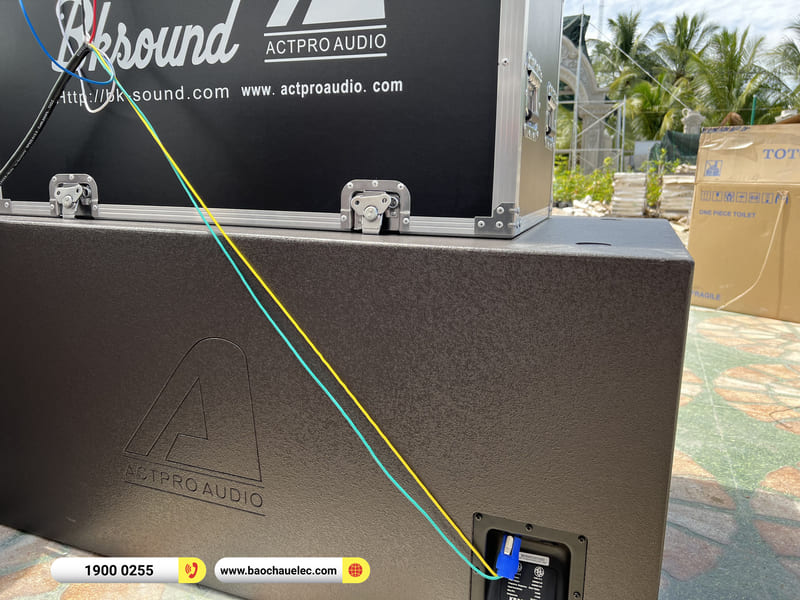 Lắp đặt dàn Line Array Actpro sự kiện, đám cưới hơn 175tr cho anh Phú ở Kiên Giang