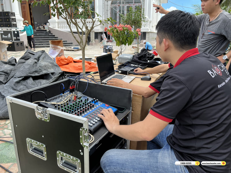 Lắp đặt dàn Line Array Actpro sự kiện, đám cưới hơn 175tr cho anh Phú ở Kiên Giang