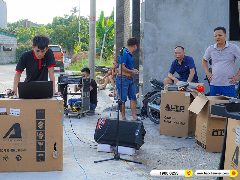 Lắp đặt d&agrave;n Line Array Actpro sự kiện, đ&aacute;m cưới trị gi&aacute; hơn 100 triệu cho anh Thủy tại H&agrave; Nam