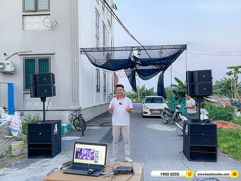 Lắp đặt d&agrave;n Line Array Actpro sự kiện, đ&aacute;m cưới trị gi&aacute; hơn 100 triệu cho anh Thủy tại H&agrave; Nam