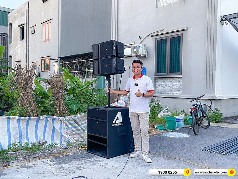 Lắp đặt d&agrave;n Line Array Actpro sự kiện, đ&aacute;m cưới trị gi&aacute; hơn 100 triệu cho anh Thủy tại H&agrave; Nam