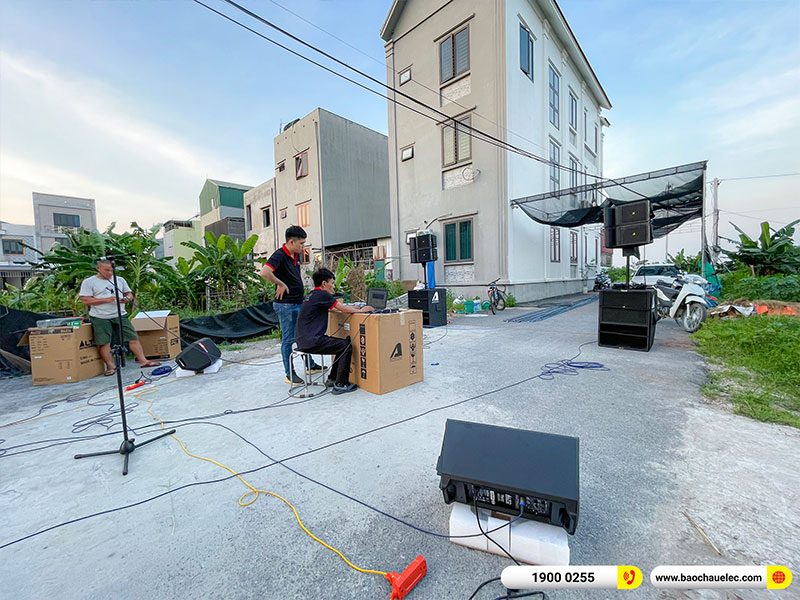 Lắp đặt d&agrave;n Line Array Actpro sự kiện, đ&aacute;m cưới trị gi&aacute; hơn 100 triệu cho anh Thủy tại H&agrave; Nam