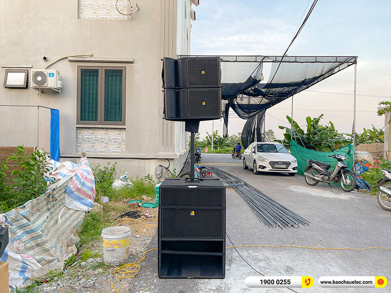 Lắp đặt d&agrave;n Line Array Actpro sự kiện, đ&aacute;m cưới trị gi&aacute; hơn 100 triệu cho anh Thủy tại H&agrave; Nam