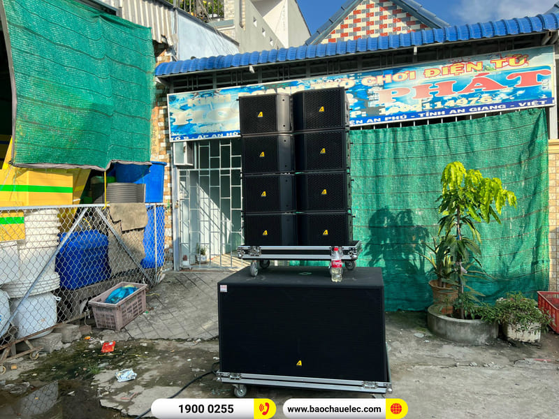 Lắp đặt dàn Line Array Actpro sự kiện, đám cưới 232tr cho anh Trãi ở An Giang