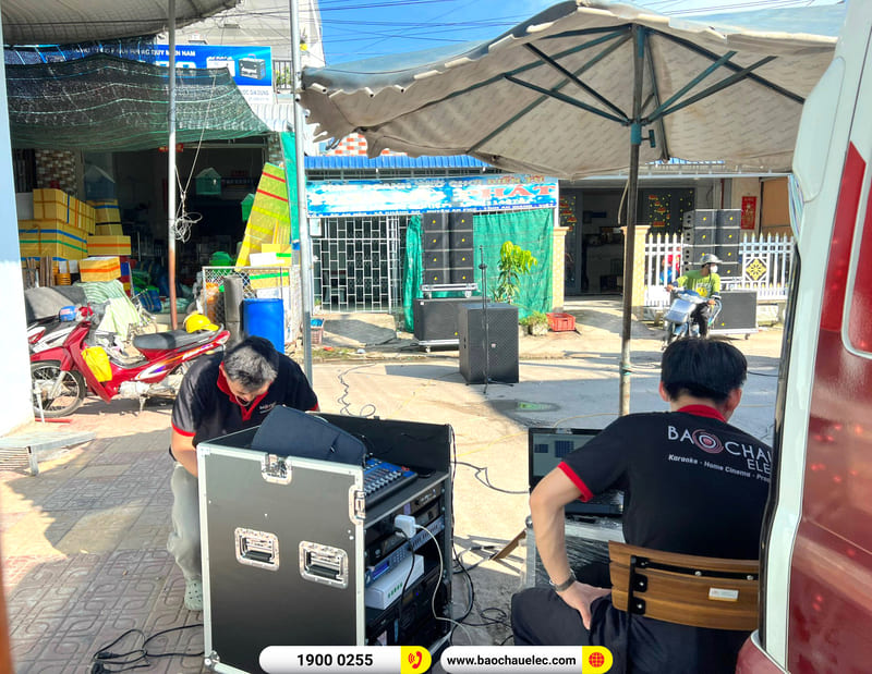 Lắp đặt dàn Line Array Actpro sự kiện, đám cưới 232tr cho anh Trãi ở An Giang