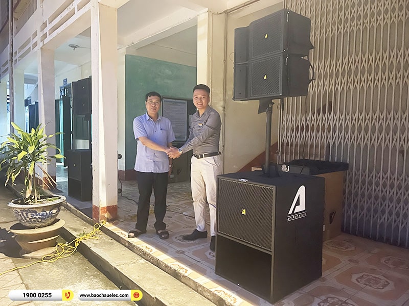 Lắp đặt dàn Line Array Actpro sự kiện hơn 112tr cho Trường THPT Lạc Sơn tại Hòa Bình
