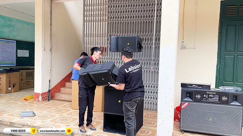 Lắp đặt dàn Line Array Actpro sự kiện hơn 112tr cho Trường THPT Lạc Sơn tại Hòa Bình