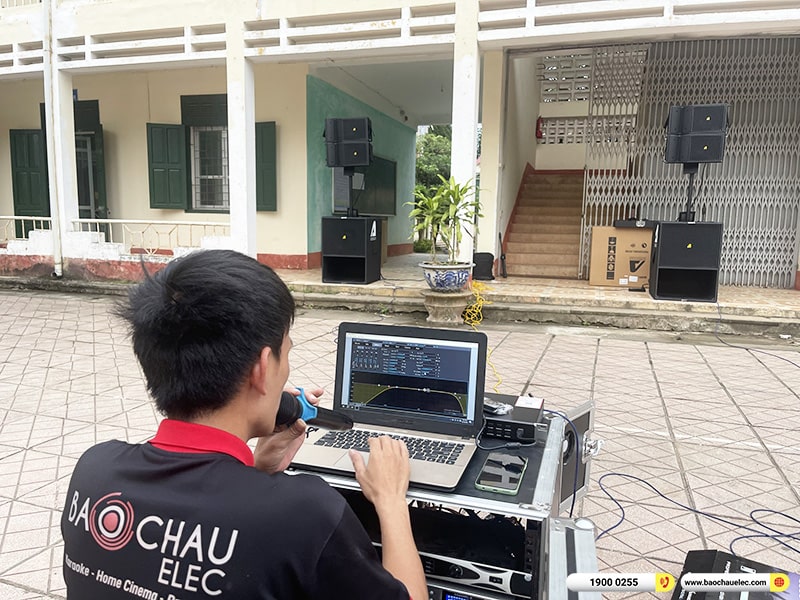 Lắp đặt dàn Line Array Actpro sự kiện hơn 112tr cho Trường THPT Lạc Sơn tại Hòa Bình
