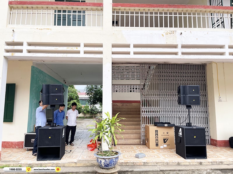 Lắp đặt dàn Line Array Actpro sự kiện hơn 112tr cho Trường THPT Lạc Sơn tại Hòa Bình