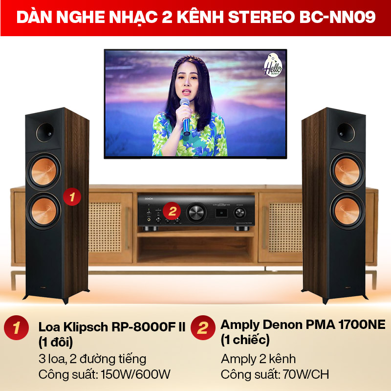 Dàn nghe nhạc 2 kênh Stereo BC-NN09