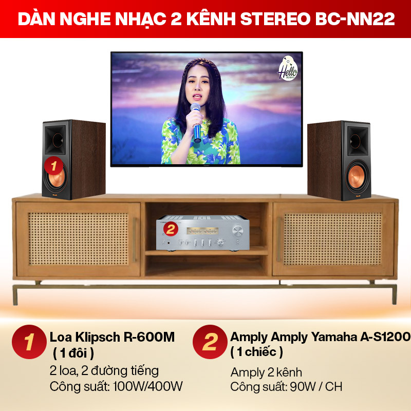 Dàn nghe nhạc 2 kênh Stereo BC-NN22