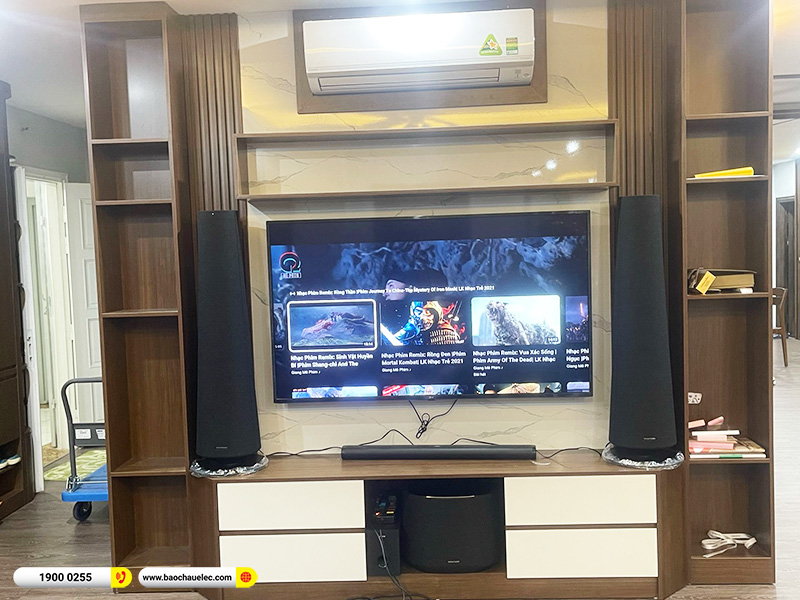 Lắp đặt cặp loa Harman Kardon Citation Tower gần 80 triệu cho anh Dương tại Hà Nội