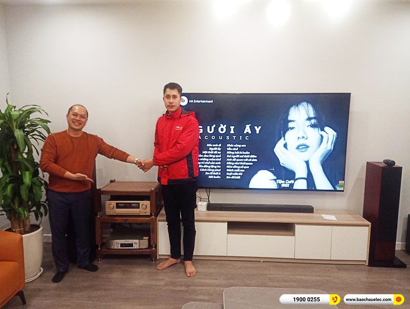 Lắp đặt dàn nghe nhạc trị giá gần 300 triệu cho anh Tuấn tại Hà Nội
