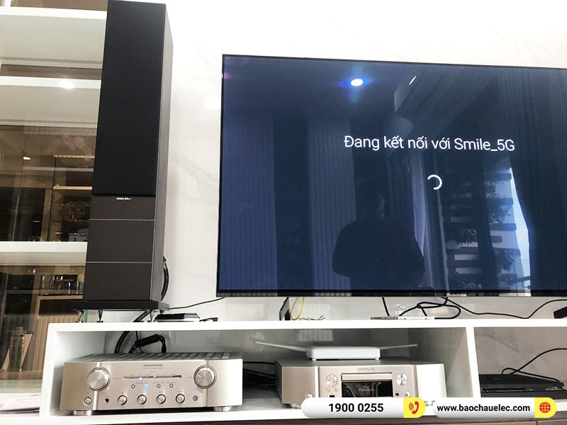 Lắp đặt d&agrave;n nghe nhạc trị gi&aacute; khoảng 120 triệu cho chị Thường tại TPHCM