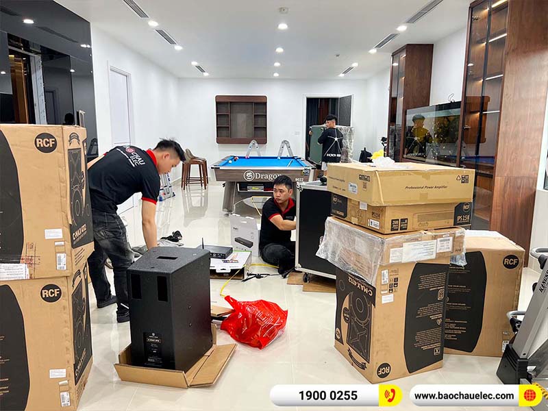 Lắp đặt phòng karaoke, nghe nhạc, xem phim hơn 340tr cho chú Nghiệp tại Hà Nội