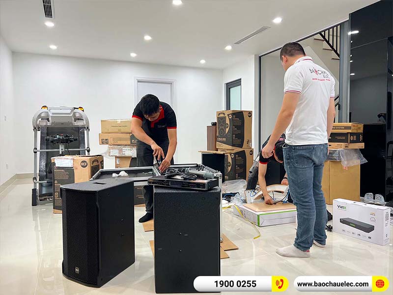 Lắp đặt phòng karaoke, nghe nhạc, xem phim hơn 340tr cho chú Nghiệp tại Hà Nội