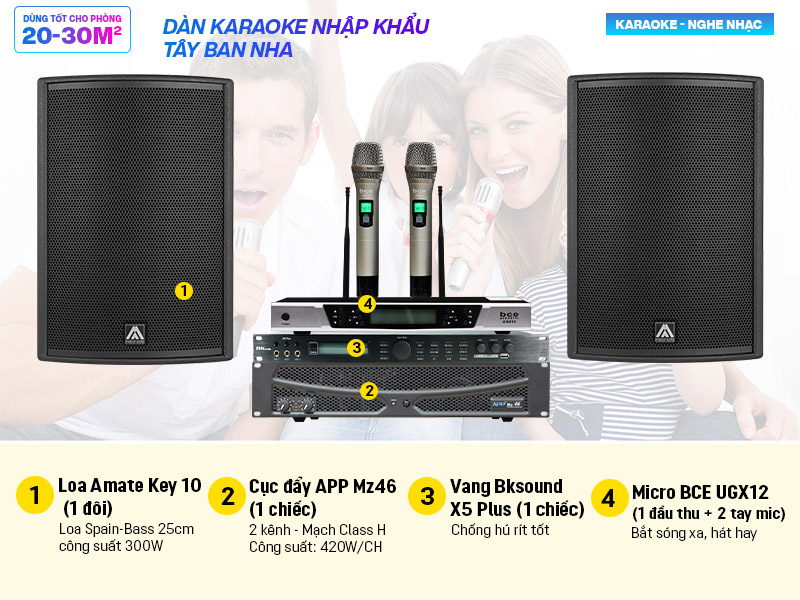 Dàn karaoke nhập khẩu Tây Ban Nha