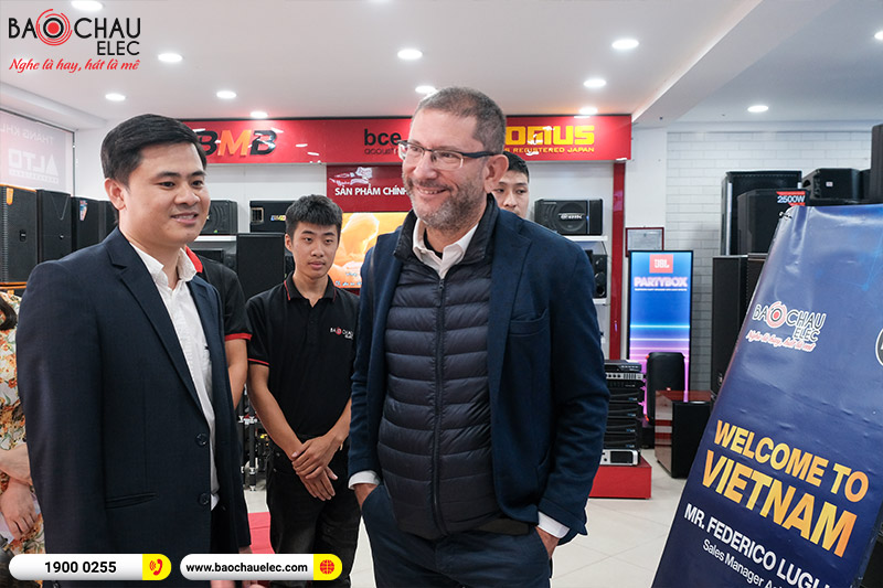 Giám đốc RCF khu vực Châu Á Mr.Federico Lugli có chuyến ghé thăm và làm việc tại Bảo Châu Elec