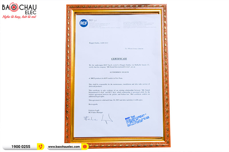 Giám đốc RCF khu vực Châu Á Mr.Federico Lugli có chuyến ghé thăm và làm việc tại Bảo Châu Elec