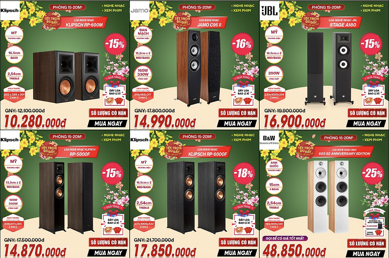 Loa nghe nhạc, amply nghe nhạc ưu đ&atilde;i l&ecirc;n đến 34%