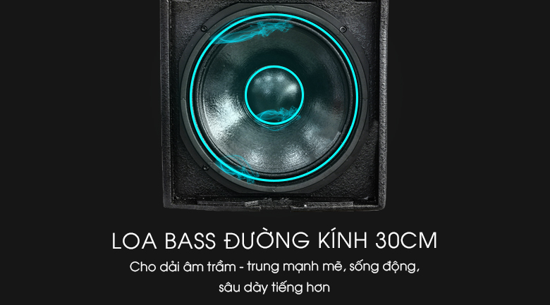 Loa bass đường kính 30cm cho âm thanh mạnh mẽ, sôi động