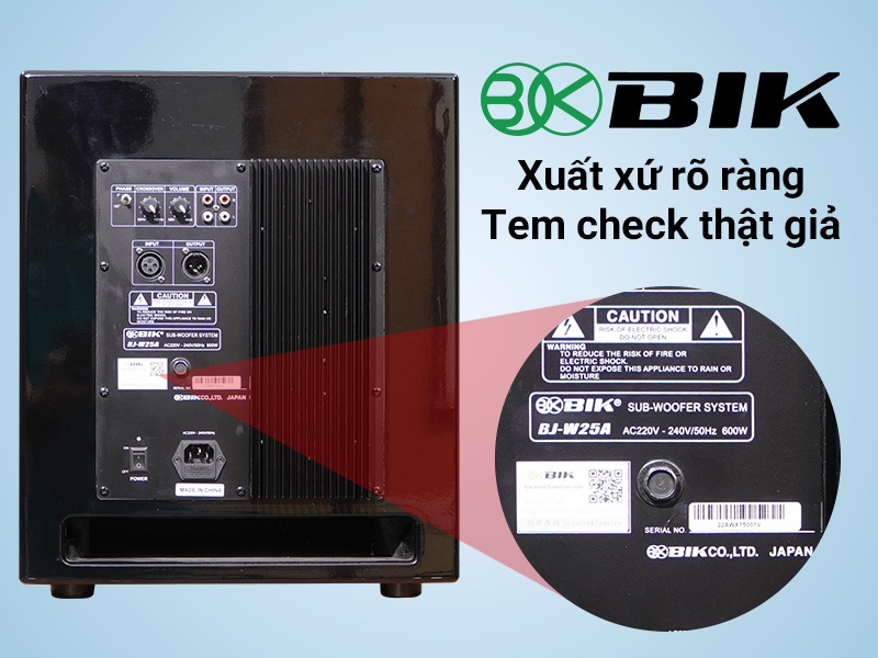 Loa sub điện&nbsp;BIK BJ-W25A