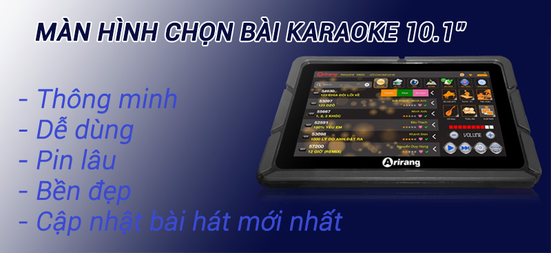 Máy tính bảng Arirang PAD-888 thông minh dễ dùng cho karaoke
